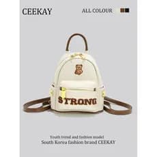 CEEEKAY Original autêntico nicho pequeno urso Mini mochila feminina 2026 novo estilo High-End pequena mochila