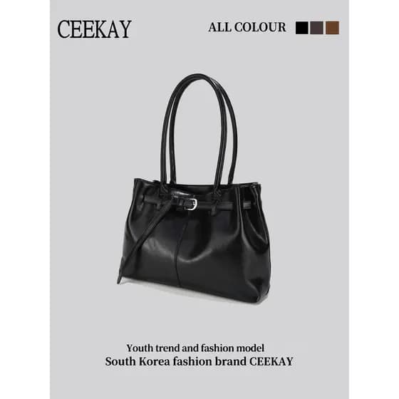 CEEEKAY Original Design genuíno nicho sacola feminina 2026 novo estilo grande capacidade Commuter textura bolsa