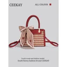 Ceekay genuíno vermelho casamento saco de noiva High-End estilo ocidental bolsa feminina 2026 novo estilo saco do mensag