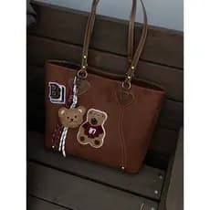 Bolsa de camurça feminina grande capacidade 2026 novo estilo outono inverno Retro bolsa de ombro Casual estudante classe