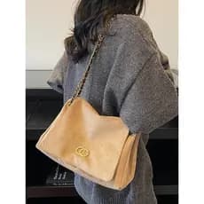 Bolsa de camurça feminina grande capacidade 2026 novo estilo outono inverno Retro corrente ombro saco do mensageiro Comm