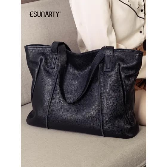 Couro genuíno grande capacidade axilas sacola feminina 2026 novo estilo moda All-Match bolsa de couro macio feminino um-
