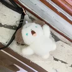 Gritando filhote de cachorro ~ saco de pelúcia pingente Super bonito dos desenhos animados chaveiro boneca mochila ornam