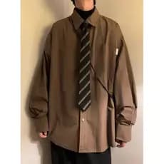 2025 japonês Retro camisa de manga comprida masculina primavera outono ins estilo Hong Kong solto Casual All-Match camis