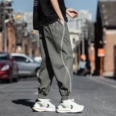 Macacão calças masculinas outono Casual Machete calças Street Wear solto Harem calças outono Plus Size calças masculinas