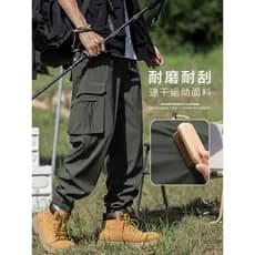 Macacão verde do exército masculino 2026 outono novo estilo solto Casual tamanho grande calças de amarração ao ar livre