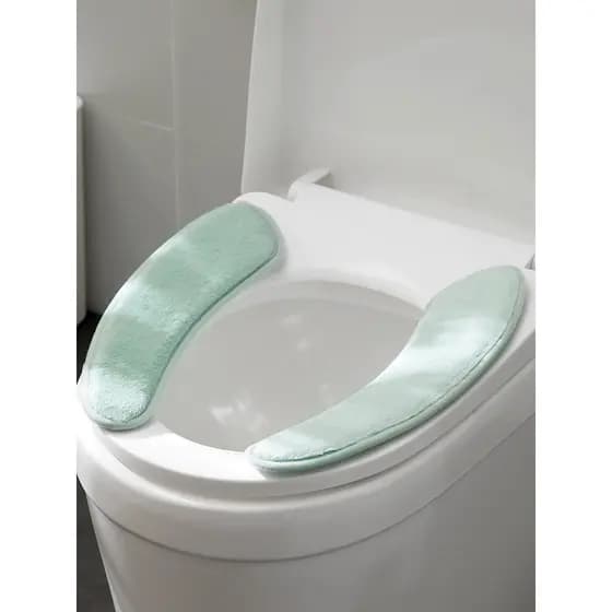 Almofada de assento de vaso sanitário inverno engrossado veludo almofada de assento de vaso sanitário doméstico quente a