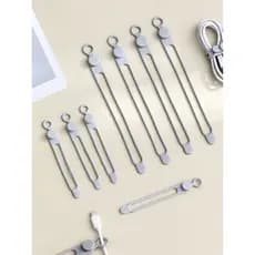 Cabo de armazenamento de cabo de dados, braçadeira de cabo de Silicone, organizador de cabo de carregamento, ferramenta