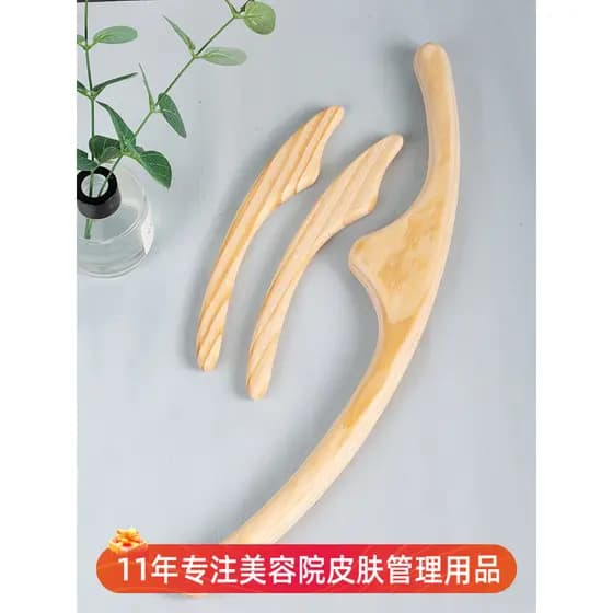 Estilo japonês cipreste corpo escultura superfície escultura vara escultura vara raspagem acupuntura massagem rolamento