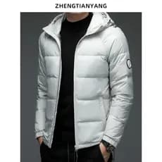 Grafeno Zero pressão leve jaqueta masculina inverno com capuz quente pão jaqueta curta na moda jaqueta leve masculina