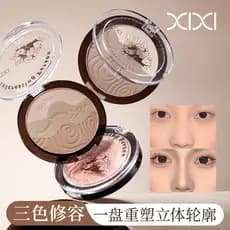Xixixi Sheep Sheep Family Series Blush de alto brilho contorno placa multifuncional fosca três cores estudante iniciante