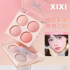 Xixixi sorvete quatro cores Blush paleta baixa saturação pêssego em pó expansão cor puro desejo estilo clareamento Rouge