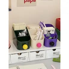Caixa de armazenamento de mesa de alto valor, mesa de estudo para estudantes, organizador de gadgets, mesa, papelaria, s