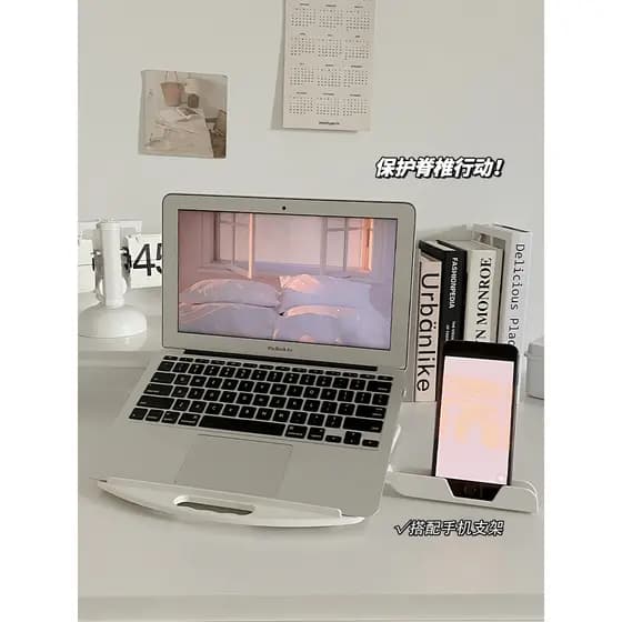 Suporte giratório elevável para Laptop, suporte para radiador, Tablet de mesa suspenso, prateleira de suporte dois em um