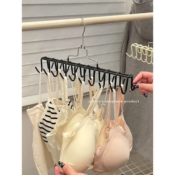 Cabide de ferro forjado estilingue armazenamento de roupa interior Rack de secagem guarda-roupa doméstico dormitório est