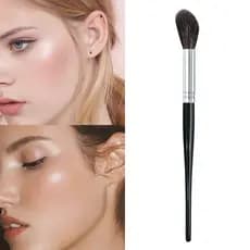 Pincel de destaque fácil de usar, cabelo Real, inclinação, Blush, cabelo macio, lã genuína, escova de inclinação macia,