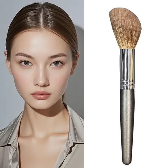 Lã tamanho grande inclinação pó solto escova inclinação tipo maquiagem fixação pó escova especial pó inclinação Blush es