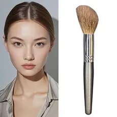 Lã tamanho grande inclinação pó solto escova inclinação tipo maquiagem fixação pó escova especial pó inclinação Blush es
