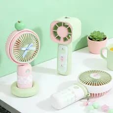 Qingpingguo Series Ventilador pequeno portátil para viagem ao ar livre Ventilador de carregamento USB de desenho animado