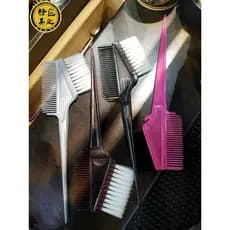 Escova de tingimento de cabelo escova de óleo cozido pente escova de cabeleireiro cabelo macio dupla face tingimento var