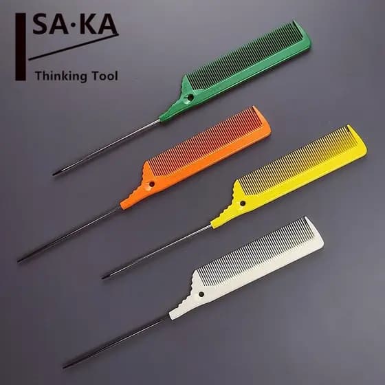 Japão japão SAKA Kashaka K6G pente de cabeleireiro profissional salão de beleza agulha de aço apontou cauda pente placa