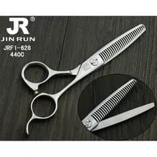 Golden Run Tesoura Tesoura de Cabeleireiro Staghorn Dente Três Dentes Estilista de Cabelo Tesoura Plana 440C Conjunto de