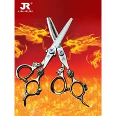 Jinrunx tesoura coreia importada tesoura de cabeleireiro corte plano corte de cabelo dentes corte cabeleireiro tesoura d