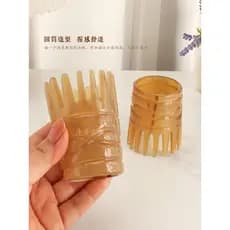 Chifre Natural cilíndrico Shampoo pente cabeça massagem relaxar mão pente portátil suave pente de cabelo diâmetro cerca