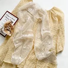 Super fada lenço de renda temperamento bandana verão estilo fino All-Match Multi-Purpose rendas gaze cachecol fita corea