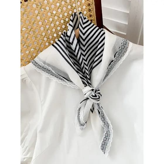 Preto listrado feminino primavera verão novo estilo versão coreana Retro atmosfera All-Match saco decorativo faixa de ca