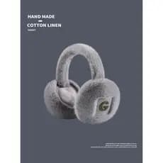 Inverno novo estilo simples letra G etiqueta de couro de pelúcia dobrável Earmuffs masculino feminino ao ar livre quente