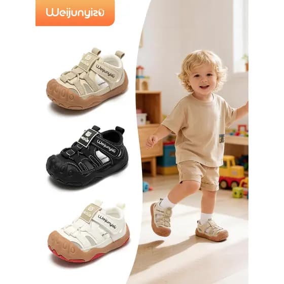 Weijunyi pé sandálias do bebê menina verão criança sapatos sola macia respirável sapatos de bebê meninos sandálias sapat