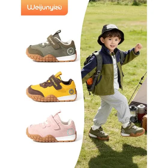 Weijunyi pé sapatos infantis meninos sapatos esportivos 2026 novo estilo sapatos de bebê primavera ao ar livre respiráve