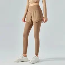 Exportação de comércio exterior falso calças de Yoga de duas peças verão fino cintura alta Hip-Lifting esportes calças d