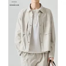 2025 novo estilo outono jaqueta masculina outono High-End lapela solta All-Match Casual jaqueta de manga comprida topo m