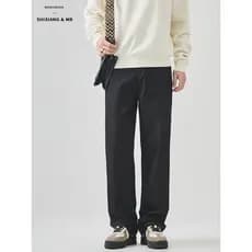 Moda all-match negócios calças casuais masculino outono novo estilo luz luxo High-End all-match solto calças de tecido r