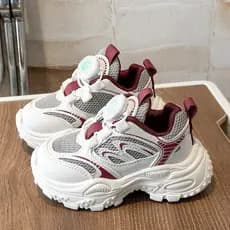 Crianças sapatos esportivos 2026 primavera outono novo estilo meninos sapatos de bebê de sola macia respirável botões ro