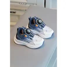 Meninos sapatos esportivos outono 2026 novo estilo sapatos infantis casuais botões rotativos meninas bebê crianças tênis