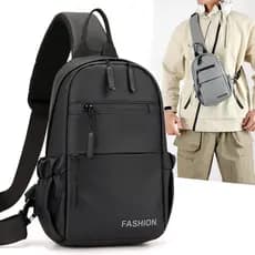 Nova bolsa de peito masculina Casual moda tendência de um ombro saco do mensageiro leve All-Match saco do telefone móvel