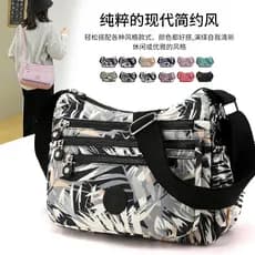 2024 novo estilo grande saco com zíper compartimento inverno feminino saco de viagem moda náilon Oxford pano de um ombro