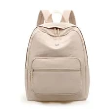 Nova cor sólida mochila feminina Multi-bolso mochila menina estudante universitário lazer Commuter viagem leve mochila m