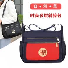Bolsa feminina novo estilo 2024 venda quente grande saco de pano Oxford grande capacidade Multi-compartimento feminino C