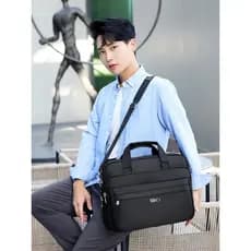 Bolsa para computador Bolsa de ombro portátil masculina Bolsa mensageiro de negócios Pano Oxford 53 cm Bolsa para comput