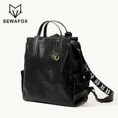 High-End mochila de couro masculino lazer viagem mochila masculino feminino Retro simples grande capacidade Commuter com