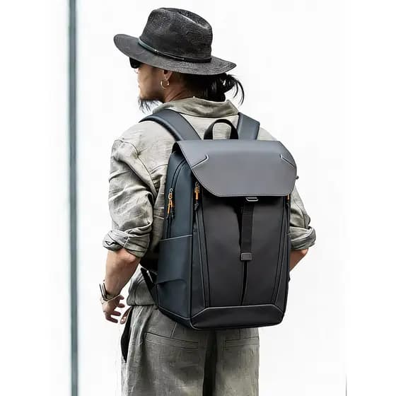 Simples High-End mochila masculina negócios Commuter grande capacidade saco de computador estilo funcional estudante moc