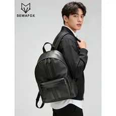 Mochila De Couro Estilo Masculino