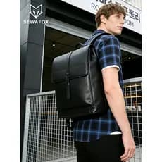 Mochila de couro genuíno dos homens leve viagem couro estudante universitário mochila grande capacidade negócios Commute