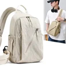 Pano de náilon multifuncional mochila masculina Casual grande capacidade leve mochila ao ar livre Oxford pano mochila vi