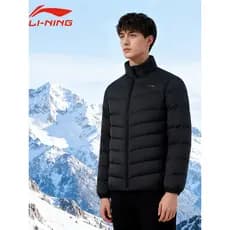 Li Ning jaqueta masculina 2026 inverno novo estilo inverno Fitness fino-ajuste pato para baixo gola curta quente jaqueta