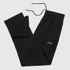 Li Ning calças esportivas masculinas primavera fino preto algodão Sweatpants correndo Fitness calças compridas em linha